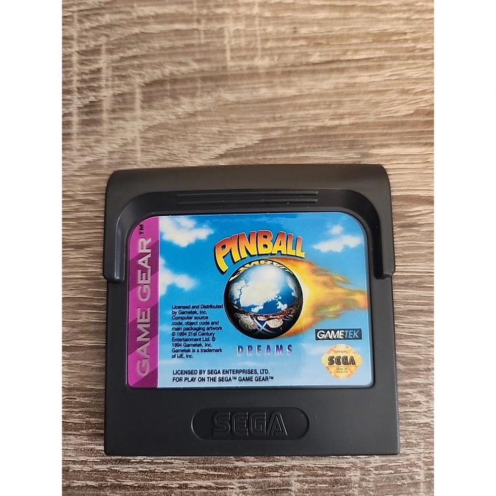 **RARE USED SEGA‎ PINBALL GAME GEAR WITH CASE & INSTRUCTION MANUAL